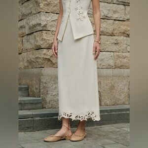 NEW Commense 3D Embroidered A-Line Skirt